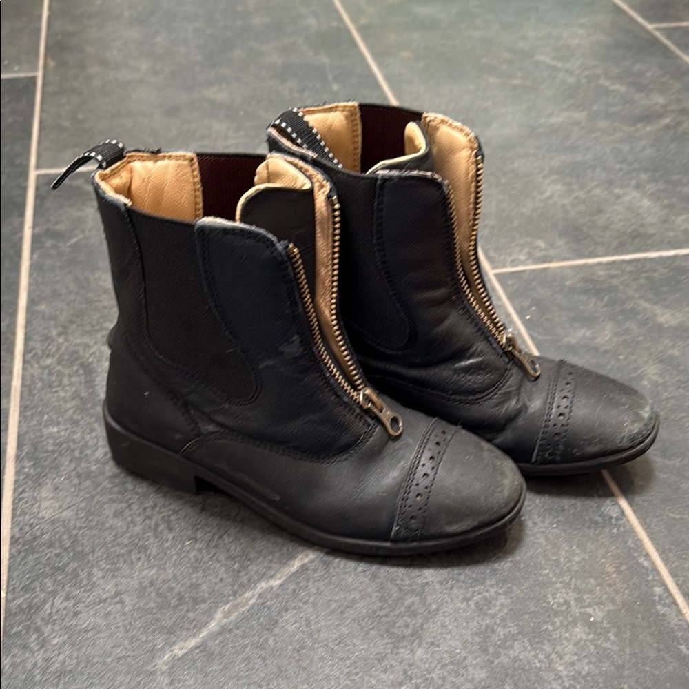 Kids Black Equestrian Boots